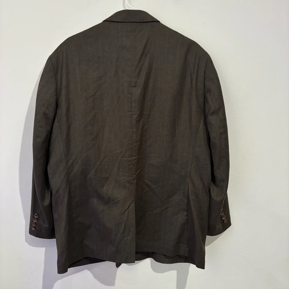 Robert Graham Dark Brown with Orange pinstripe Size 48 Blazer - Picture 7 of 9